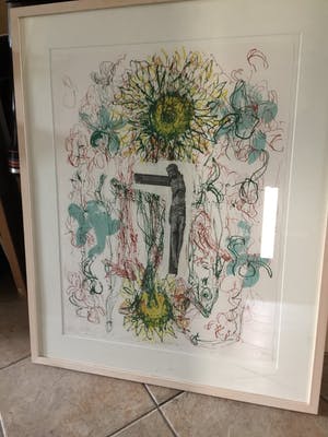 Marc Mulders - "Vallen" - zeefdruk en collage kopen? Bied vanaf 275!