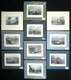 William Henry Bartlett - Kopergravures, Lot van 10 verkauft für € 27!