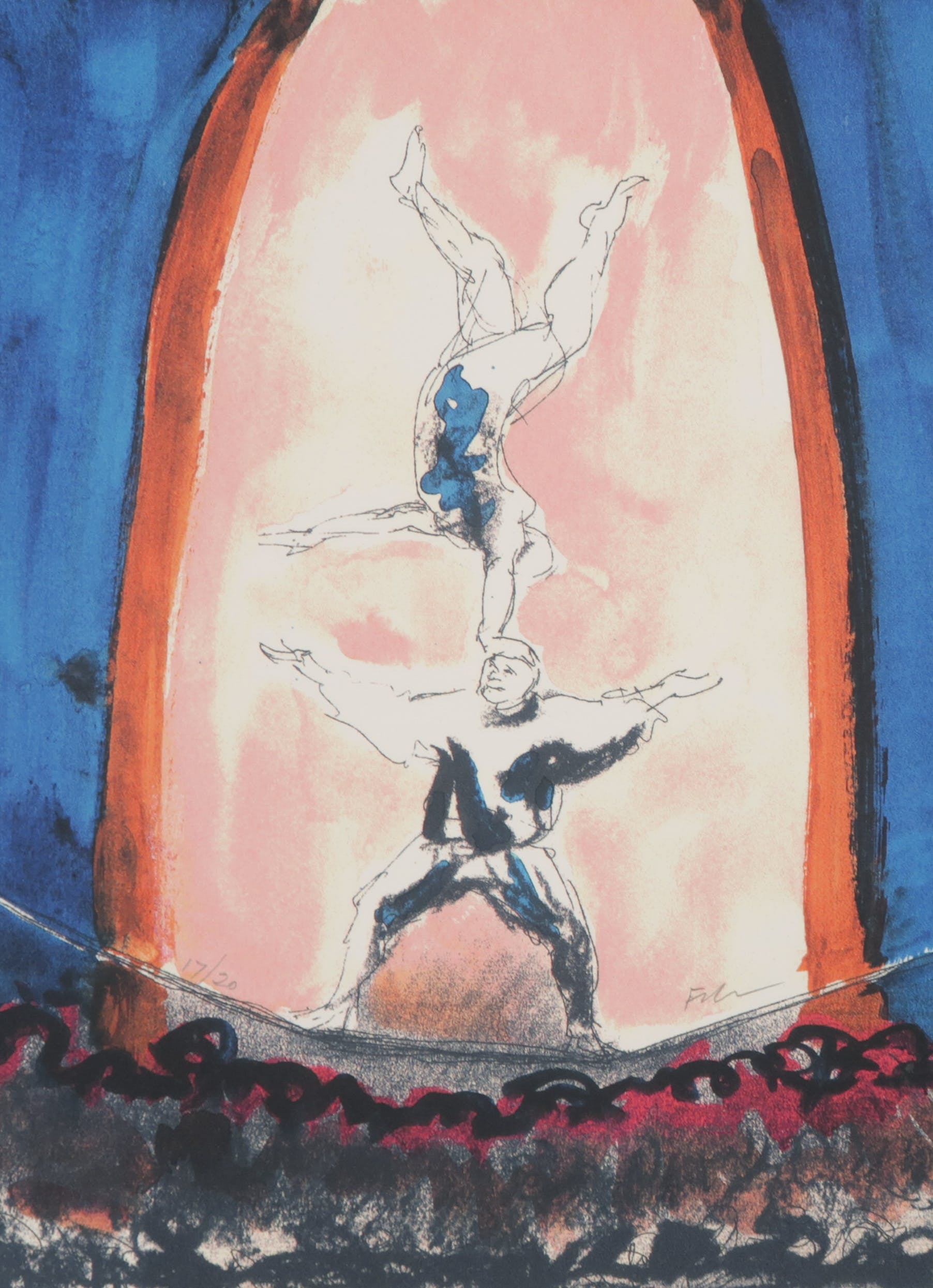 Luis Filcer - Litho, Circus verkocht voor € 35!