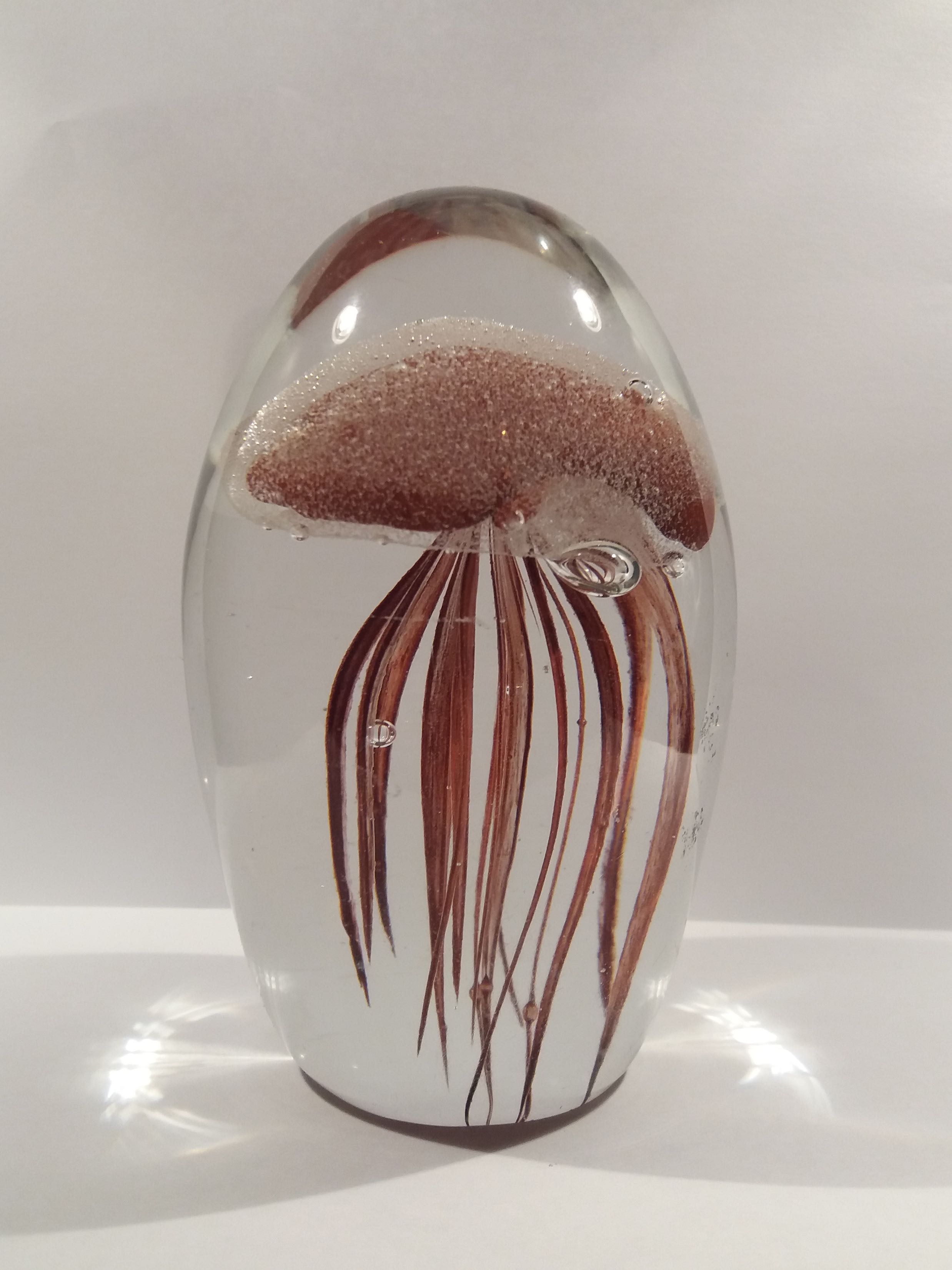 Niet of onleesbaar gesigneerd - 3D jellyfish Presse-papier Glow in the Dark verkocht voor € 1!