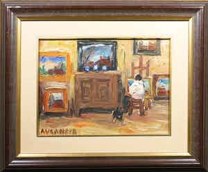 Alfons Vermeir - Olieverf op paneel, Zonder titel verkocht voor € 1!