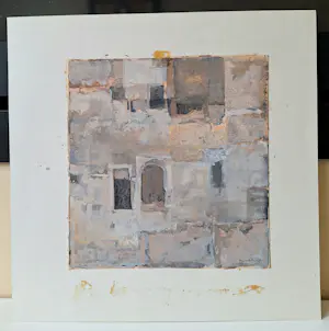 Jan Miechels - (1916-1996) Huizen/muur, uniek werk kopen? Bied vanaf 65!