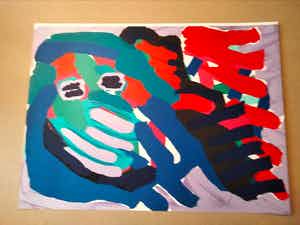 Karel Appel - another blue head again verkocht voor € 1!