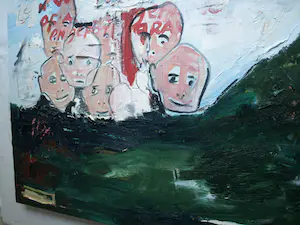 Joop Stoop - Olieverf op doek, Gezichten – 80 x 100 cm kopen? Bied vanaf 50!