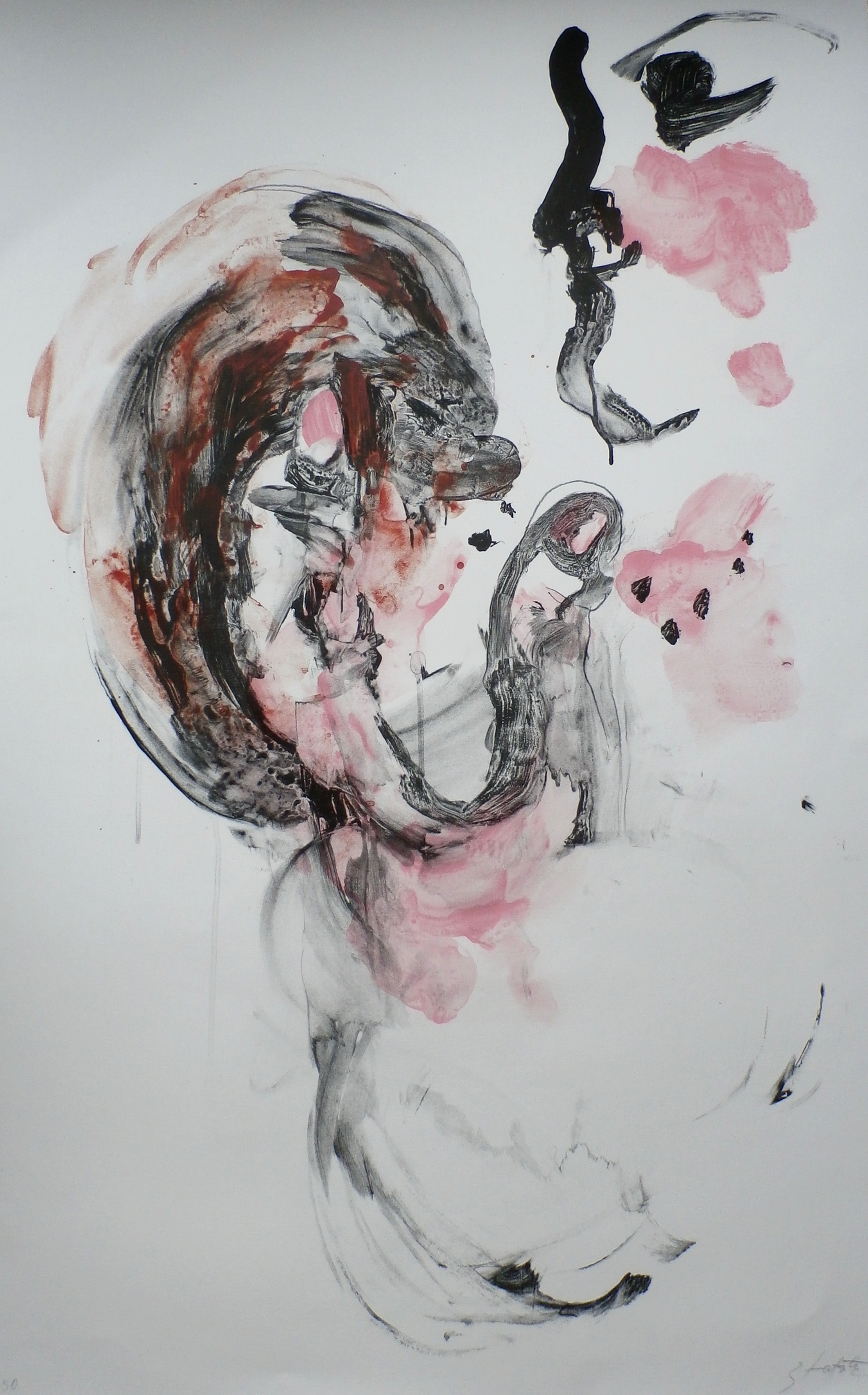 Ger Lataster - grote litho: vrouw met brood - 1998 kopen? Bied vanaf 149!