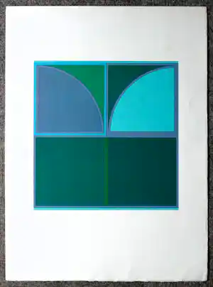 Gordon House - Prent 190 Geometrisch abstracte compositie 1971 verkauft für € 65!