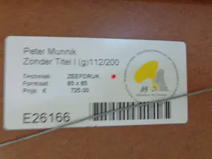 Peter Munnik - ZONDER TITEL / KLEURZEEFDRUK / 88x88cm / KADER / SIG kopen? Bied vanaf 45!