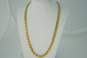 1908 - Geel gouden collier kopen? Bied vanaf 1500!