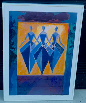 Eric Claus - Ingelijste cristal druk: Servetta(Commedia dell 'arte) - 1999 kopen? Bied vanaf 100!