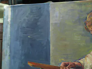 Niet of onleesbaar gesigneerd - Olieverf op doek , Leesvrouw , Lezende vrouw kopen? Bied vanaf 1!