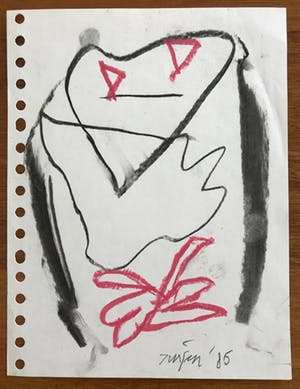 Jurjen de Haan - Uniek werkje - 1985 - Niet ingelijst - Gesigneerd kopen? Bied vanaf 10!