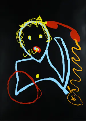 Theos - Zeefdruk op papier, Secretaresse - Ingelijst kopen? Bied vanaf 35!