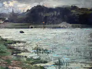 Louis Gustave Cambier - Rivierlandschap - Paysage fluvial vendu pour 129€ !
