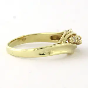 WEMPE 14k geel gouden ring met briljant geslepen diamant tot. 0.10ct kopen? Bied vanaf 310!