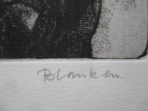 Hans Blanken - Ets "Met het visseoog speurende krijger" kopen? Bied vanaf 35!