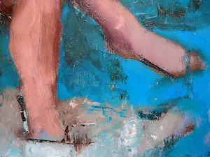 Niet of onleesbaar gesigneerd - Naakt op een stoel -olieverf- kopen? Bied vanaf 1!