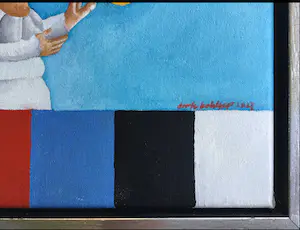 Dirk Bakker - set van 2 olieverfschilderijen - in baklijst kopen? Bied vanaf 79!