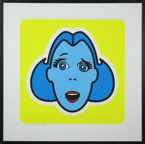 Ottograph - Zeefdruk, Zonder titel geel - Ingelijst kopen? Bied vanaf 40!