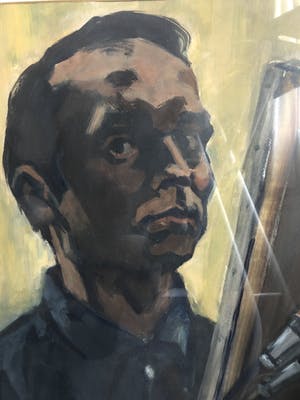 Marten Klompien - Zelfportret met tegenlicht kopen? Bied vanaf 250!