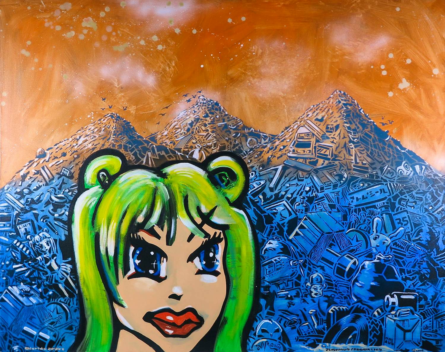 Willem Verburg - Gemengde techniek op groot doek, Worlds apart (Groot) kopen? Bied vanaf 150!