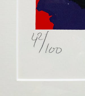 Karel Appel - A summer evening’s slumber, zeefdruk (mooi ingelijst, groot) kopen? Bied vanaf 1250!