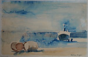 Niet of onleesbaar gesigneerd - Aquarel, “Zonder titel” – gesigneerd kopen? Bied vanaf 1!