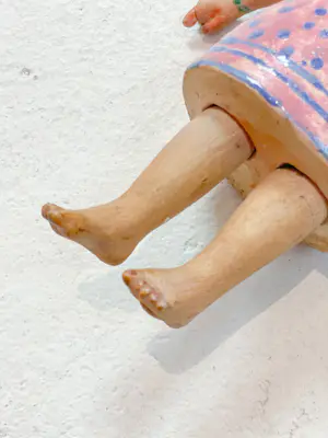 Niet of onleesbaar gesigneerd - Vintage hangende keramiek kunstwerk, pop, jaren '70 kopen? Bied vanaf 1!