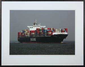 Niet of onleesbaar gesigneerd - Giclee, Containerschip - Ingelijst kopen? Bied vanaf 1!