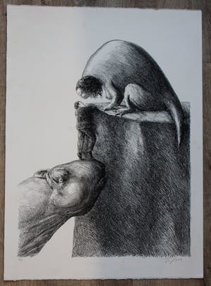 Roland Topor - Litho: Aide kopen? Bied vanaf 85!