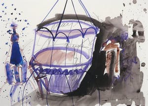 Andre Martens - Gemengde techniek op papier, Zonder titel - Ingelijst kopen? Bied vanaf 35!