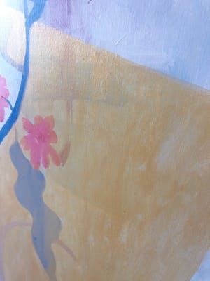 Floor de Bruyn Kops - Witte Duif - zacht pastelkleurig olieverf met goud verf 120x100 kopen? Bied vanaf 295!