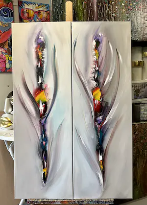 Gena - Abstract Twee Luik kopen? Bied vanaf 299!