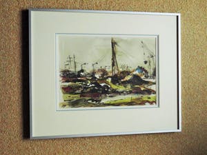 Martinus Leonardus Middelhoek - Aquarel - Huizen in aanbouw Brielle 1965 kopen? Bied vanaf 45!