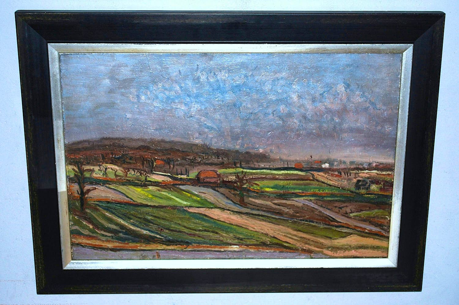 Hein van Schuppen - De Gelderse vallei - expressionistisch schilderij kopen? Bied vanaf 100!