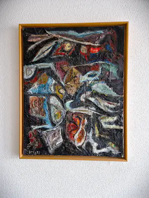 AcheterLou Reelfs - (opnieuw in veiling) - leerling piet Mondriaan - jaren 30 olieverf - abstract? Enchérissez de 87!