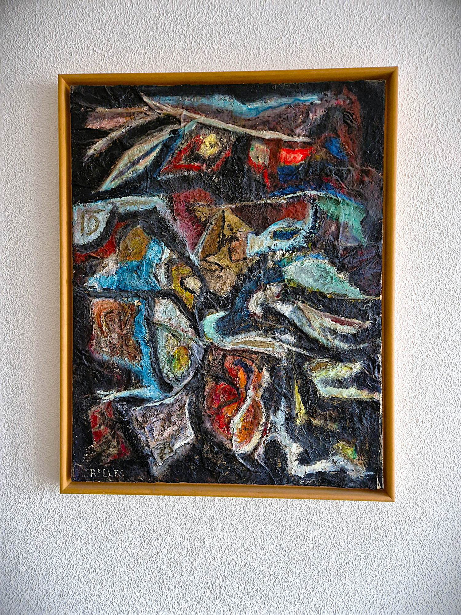 Lou Reelfs - (opnieuw in veiling) - leerling piet Mondriaan - jaren 30 olieverf - abstract kopen? Bied vanaf 87!