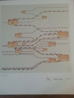 Rob Scholte - Schitterend zeefdruk. Titel,"Mis en bouteille dans Noscaves" (2000) kopen? Bied vanaf 50!