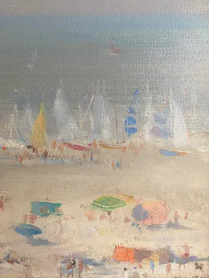 Frida Holleman - Zonnige dag op het strand van Scheveningen kopen? Bied vanaf 1400!