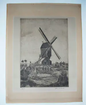 Willem van Dam - 2 standerdmolens - Terschuur & 1 andere kopen? Bied vanaf 75!