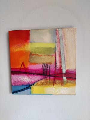 Heleen van der Tuin - 3 luik abstract kopen? Bied vanaf 150!