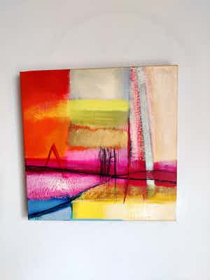 Heleen van der Tuin - 3 luik abstract verkocht voor € 150!