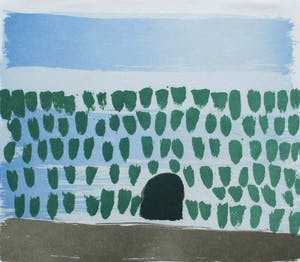 Klaas Gubbels - litho: de heg - 2007 (prachtige houten lijst) kopen? Bied vanaf 225!