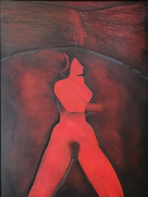 Mark Visione - Handbeschilderd reliëf op board : 'Grace' - Ingelijst (Zeer groot) kopen? Bied vanaf 1!