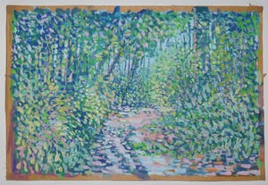 Jan Bernard Meinen - Pointilistisch bosgezicht kopen? Bied vanaf 99!