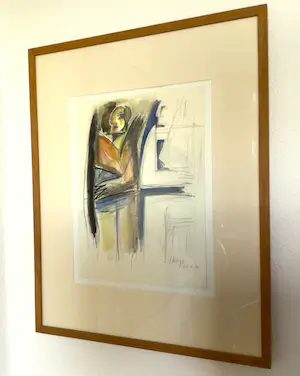 Yvan Theys - "Liefde" - 1976 - Gouache op papier - Ingelijst - PLUS zeefdruk (ook Theys) kaufen? Bieten Sie von 150!