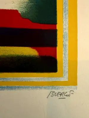 Roland Bierge - Lithographie d'art abstrait kopen? Bied vanaf 140!