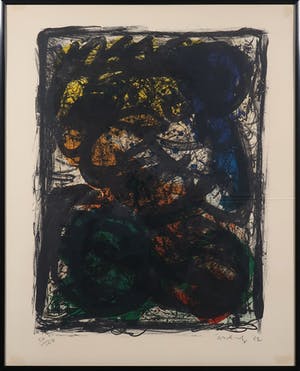 Pierre Alechinsky - Litho, Vrouw - Ingelijst kopen? Bied vanaf 10!