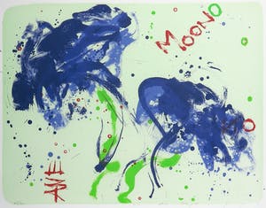 Henny van der Vegt - Litho, Anemoon - Ingelijst kopen? Bied vanaf 20!