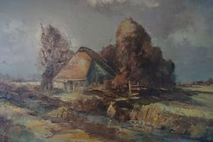 Karel Colnot - De Boerderij - ingelijst - olieverf op doek kopen? Bied vanaf 900!