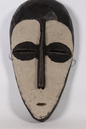 Lega - Houten paspoortmasker met kauri vormige ogen kopen? Bied vanaf 1!